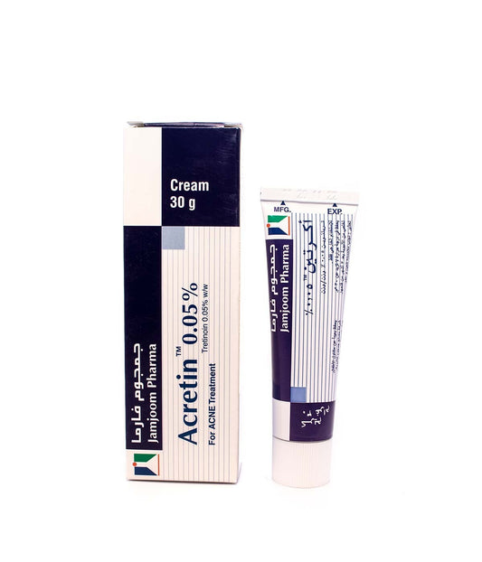 Jamjoom Pharma Acretin 0.05 for Acne Treatment Cream 30g Intlcosmetic