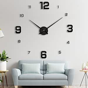 Wall Clock Fashion Diy Acrylic Mirror Wall Clock 3D