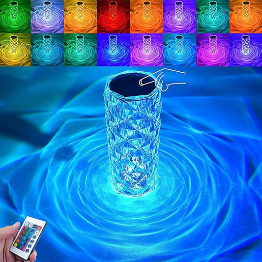 mothgel Touch Rose Crystal Drill Table lamp