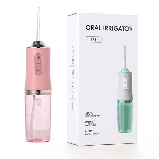 portable water flosser oral irrigator cordless rechargeable teeth daily cleaning